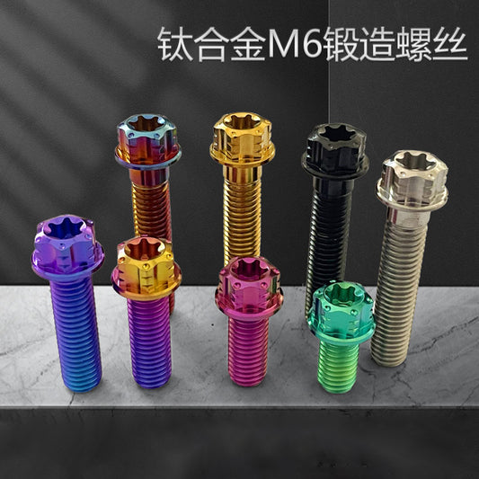 M6 Titanium Flange Head Bolt for Motorcycle Brake Caliper